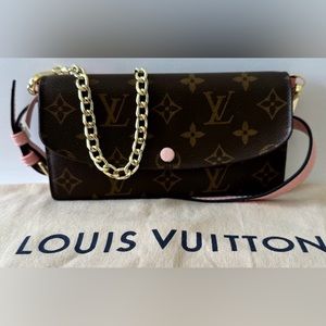 💯 AUTH Louis Vuitton monogram wallet on chain